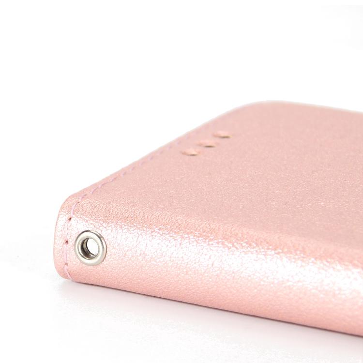 For iPhone 16e Multifunctional Horizontal Flip Leather Phone Case with Three Card Slots(Rose Gold) - iPhone 16e Cases by buy2fix | Online Shopping UK | buy2fix