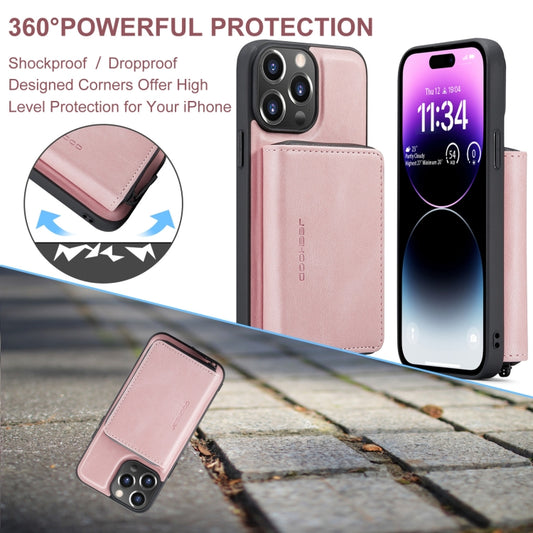 For iPhone 15 Pro JEEHOOD Magnetic Zipper Wallet Leather Phone Case(Pink) - iPhone 15 Pro Cases by JEEHOOD | Online Shopping UK | buy2fix