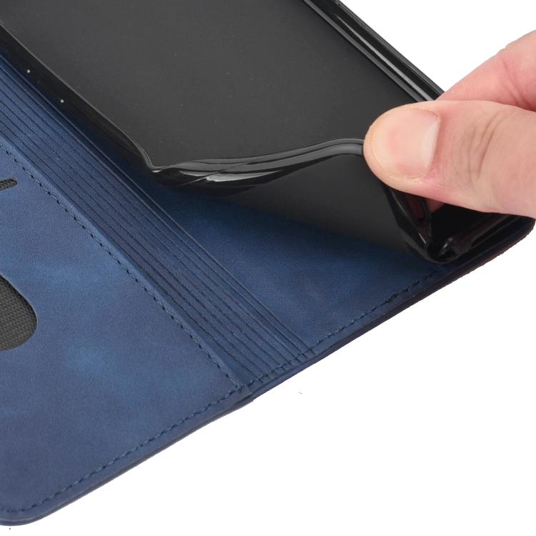 For iPhone 16e Skin Feel Splicing Leather Phone Case(Blue) - iPhone 16e Cases by buy2fix | Online Shopping UK | buy2fix