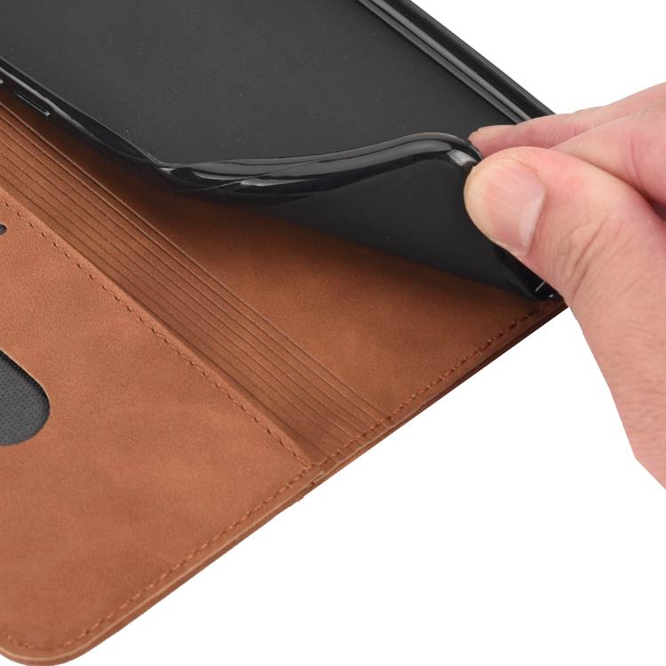 For iPhone 16e Skin Feel Splicing Leather Phone Case(Brown) - iPhone 16e Cases by buy2fix | Online Shopping UK | buy2fix