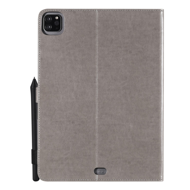 For iPad Pro 11 (2020) & (2018) Cat Bee Embossing Pattern Horizontal Flip Leather Tablet Case with Holder & Card Slots & Wallet & Pen Slot & Wake-up / Sleep Function(Grey) - iPad Pro 11 (2020) Cases by buy2fix | Online Shopping UK | buy2fix