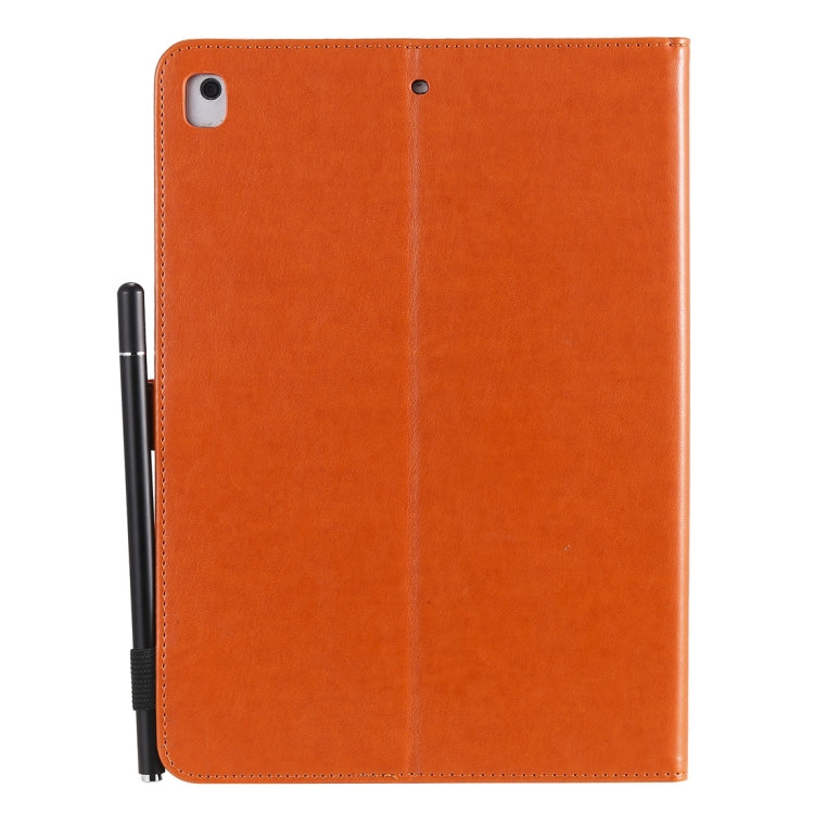 For iPad Air 2 / Air / 9.7 (2018) & (2017) Cat Bee Embossing Pattern Horizontal Flip Leather Case with Holder & Card Slots & Wallet & Pen Slot & Wake-up / Sleep Function(Orange) - iPad 9.7 (2018) & (2017) Cases by buy2fix | Online Shopping UK | buy2fix