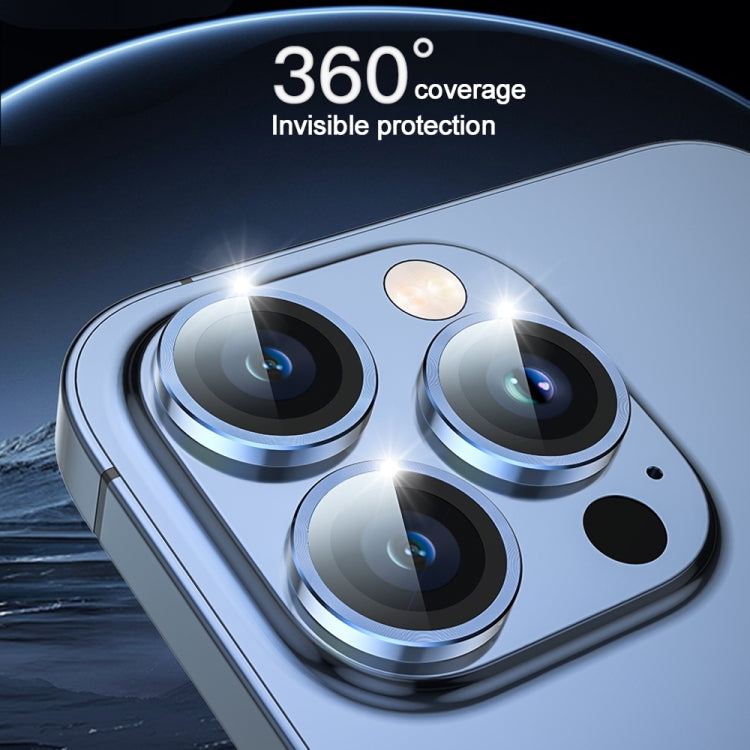 For iPhone 15 Pro TOTU PG-1 Golden Shield Series Metal Frame Lens Protector(Black) - Lens & Accessories by TOTUDESIGN | Online Shopping UK | buy2fix