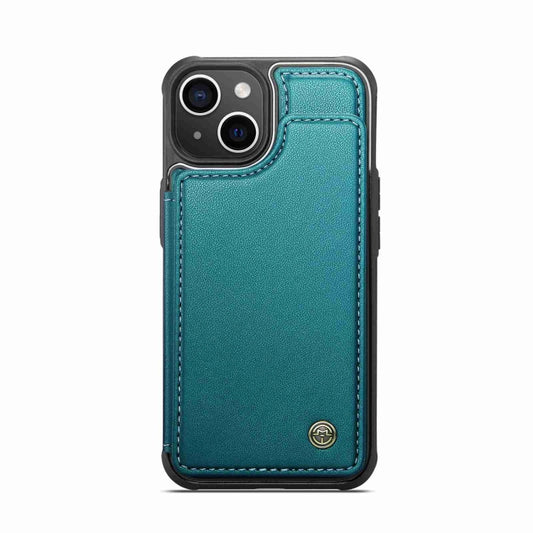 For iPhone 15 Plus CaseMe C22 Card Slots Holder RFID Anti-theft Phone Case(Blue Green) by CaseMe