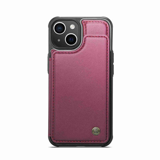For iPhone 15 Plus CaseMe C22 Card Slots Holder RFID Anti-theft Phone Case(Wine Red) by CaseMe