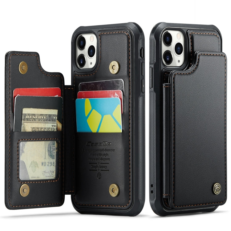 For iPhone 11 Pro Max CaseMe C22 Card Slots Holder RFID Anti-theft Phone Case(Black) - iPhone 11 Pro Max Cases by CaseMe | Online Shopping UK | buy2fix