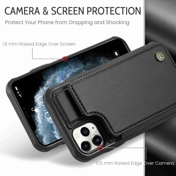 For iPhone 11 Pro Max CaseMe C22 Card Slots Holder RFID Anti-theft Phone Case(Black) - iPhone 11 Pro Max Cases by CaseMe | Online Shopping UK | buy2fix