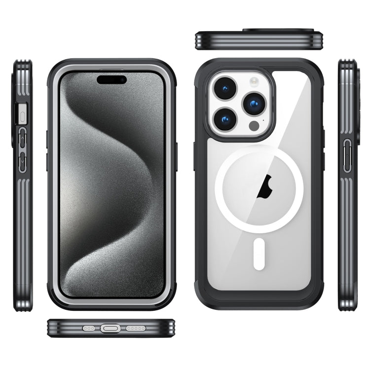 For iPhone 15 Life Waterproof MagSafe Magnetic Rugged Phone Case(Blue) - iPhone 15 Cases by buy2fix | Online Shopping UK | buy2fix