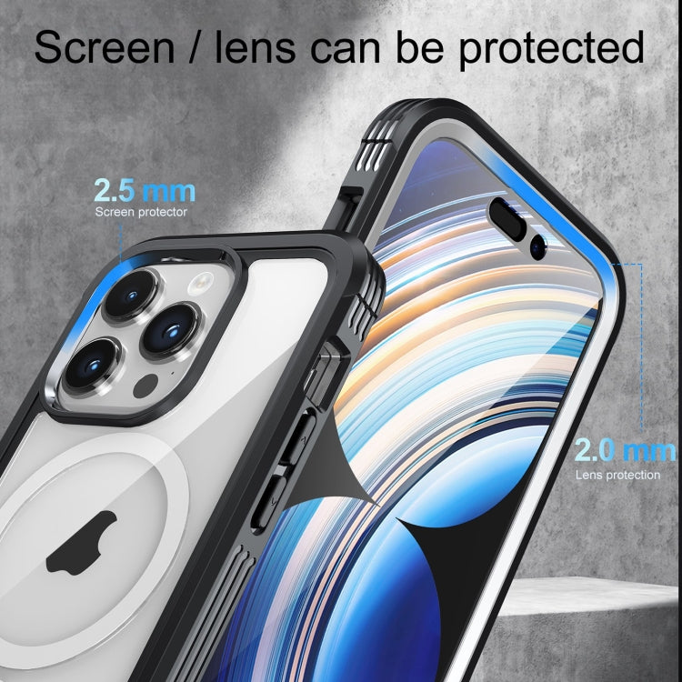 For iPhone 15 Life Waterproof MagSafe Magnetic Rugged Phone Case(Blue) - iPhone 15 Cases by buy2fix | Online Shopping UK | buy2fix