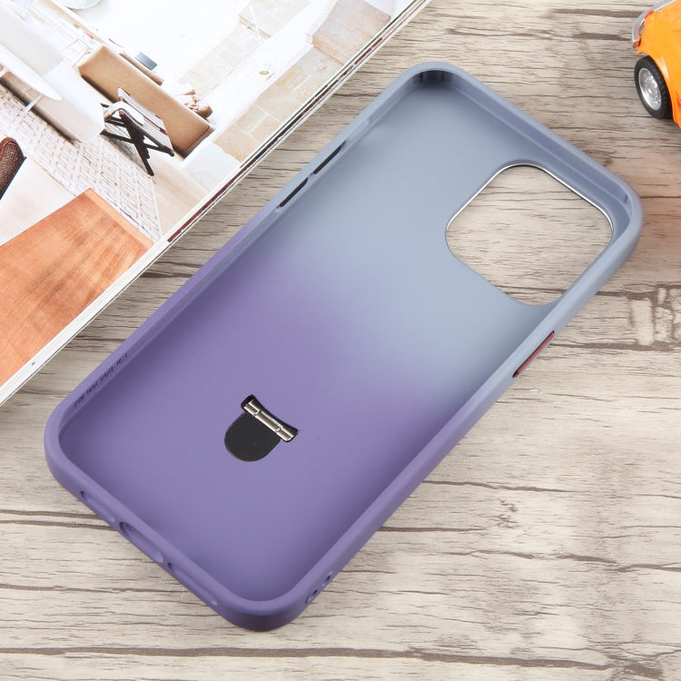 For iPhone 14 Gradient MagSafe Holder Liquid TPU Hybrid PC Phone Case(Blue Purple) by buy2fix