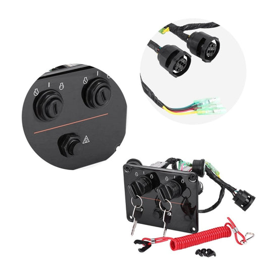 For Yamaha Outboard Vertical Dual Control Panel Ignition Key Switch 6K1-82570-08-00 by buy2fix
