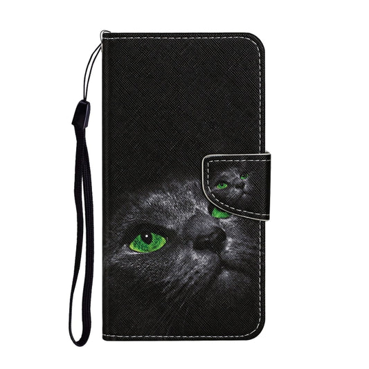 For Huawei Honor 9X Lite Colored Drawing Pattern Horizontal Flip Leather Case with Holder & Card Slots & Wallet(Black Cat) by buy2fix