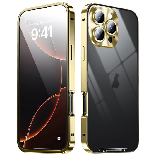 For iPhone 16 Pro Max Frosted Metal Phone Case(Gold) - iPhone 16 Pro Max Cases by buy2fix | Online Shopping UK | buy2fix