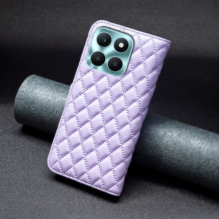 For Honor X6a Diamond Lattice Wallet Flip Leather Phone Case(Purple) - Honor Cases by buy2fix | Online Shopping UK | buy2fix