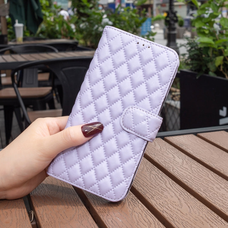For Honor X9b/Magic6 Lite 5G Diamond Lattice Wallet Flip Leather Phone Case(Purple) by buy2fix