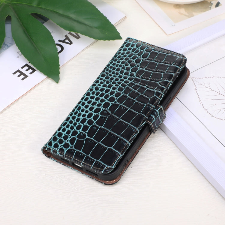 For Sony Xperia 5 VI Crocodile Top Layer Cowhide Leather Phone Case(Green) - Sony Cases by buy2fix | Online Shopping UK | buy2fix