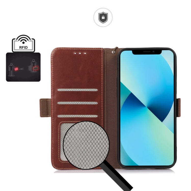 For Sony Xperia 5 V Crazy Horse Top Layer Cowhide Leather Phone Case(Brown) - Sony Cases by buy2fix | Online Shopping UK | buy2fix