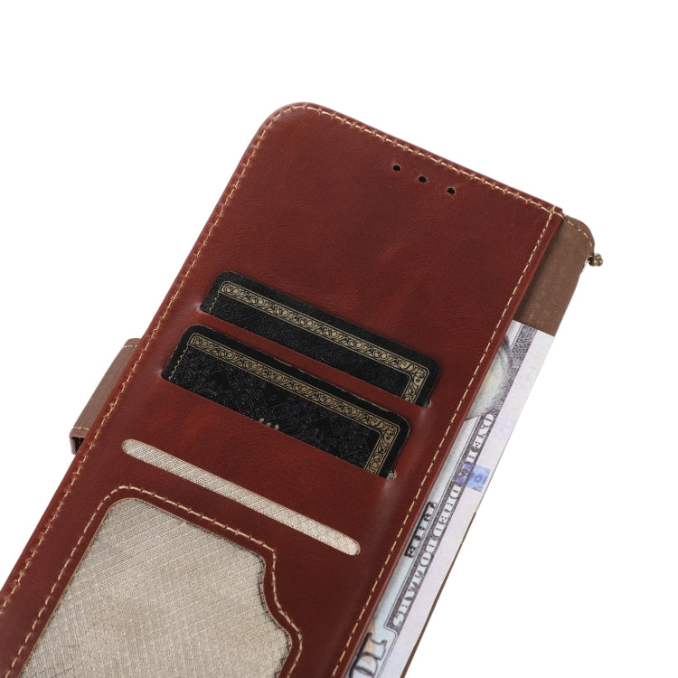 For Sony Xperia 5 V Crazy Horse Top Layer Cowhide Leather Phone Case(Brown) - Sony Cases by buy2fix | Online Shopping UK | buy2fix
