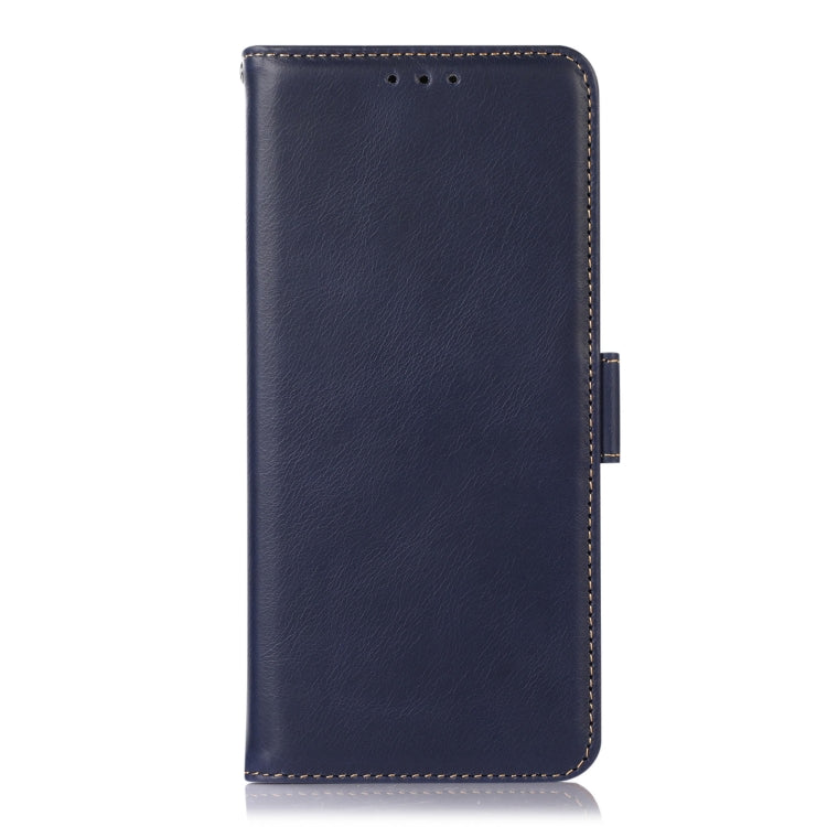 For Sony Xperia 5 V Crazy Horse Top Layer Cowhide Leather Phone Case(Blue) - Sony Cases by buy2fix | Online Shopping UK | buy2fix