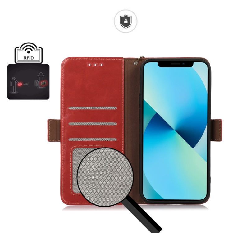 For Sony Xperia 5 V Crazy Horse Top Layer Cowhide Leather Phone Case(Red) - Sony Cases by buy2fix | Online Shopping UK | buy2fix