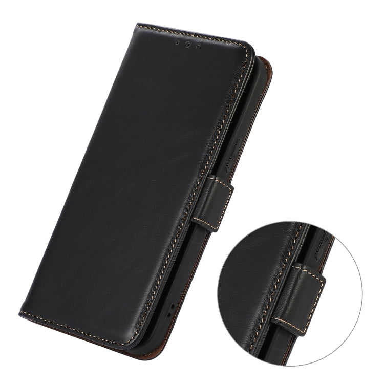 For Sony Xperia 5 V Crazy Horse Top Layer Cowhide Leather Phone Case(Black) - Sony Cases by buy2fix | Online Shopping UK | buy2fix