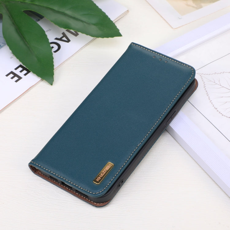 For Sony Xperia 5 VI KHAZNEH Nappa Top Layer Cowhide Leather Phone Case(Green) - Sony Cases by buy2fix | Online Shopping UK | buy2fix