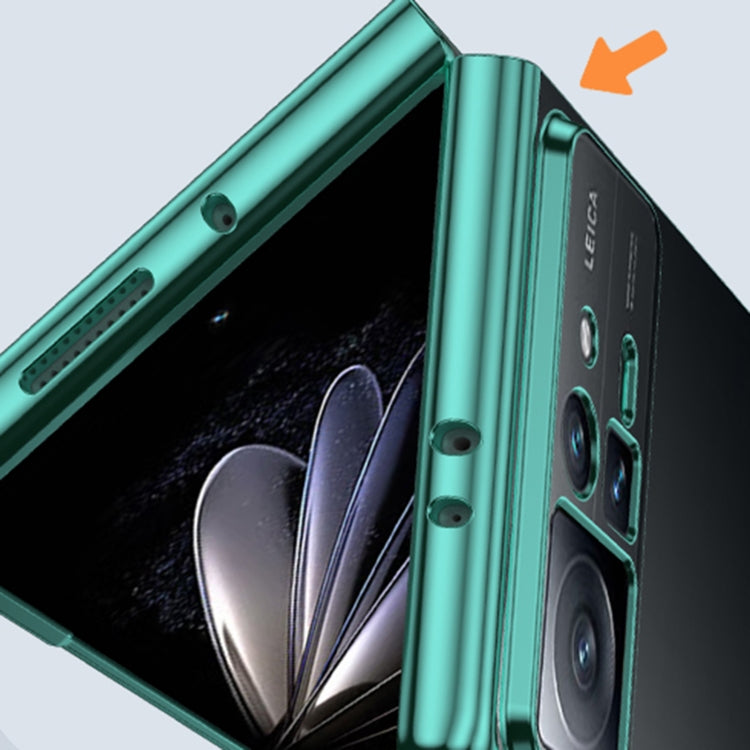 For OPPO Find N3 Flip Full Coverage Electroplate PC Transparent Phone Case(Green) - OPPO Cases by buy2fix | Online Shopping UK | buy2fix