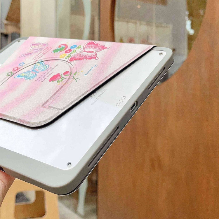 For iPad Air 11 2025 / 2024 Painted Magnetic Split Leather Tablet Case(Butterflies) - iPad Pro 11 (2022/2021) Cases by buy2fix | Online Shopping UK | buy2fix