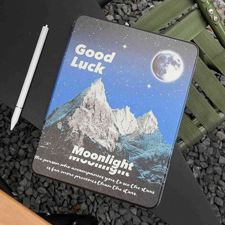 For iPad 2025 / 2022 Painted Magnetic Split Leather Tablet Case(Mountain Moon) - iPad 2025 / 2022 Cases by buy2fix | Online Shopping UK | buy2fix