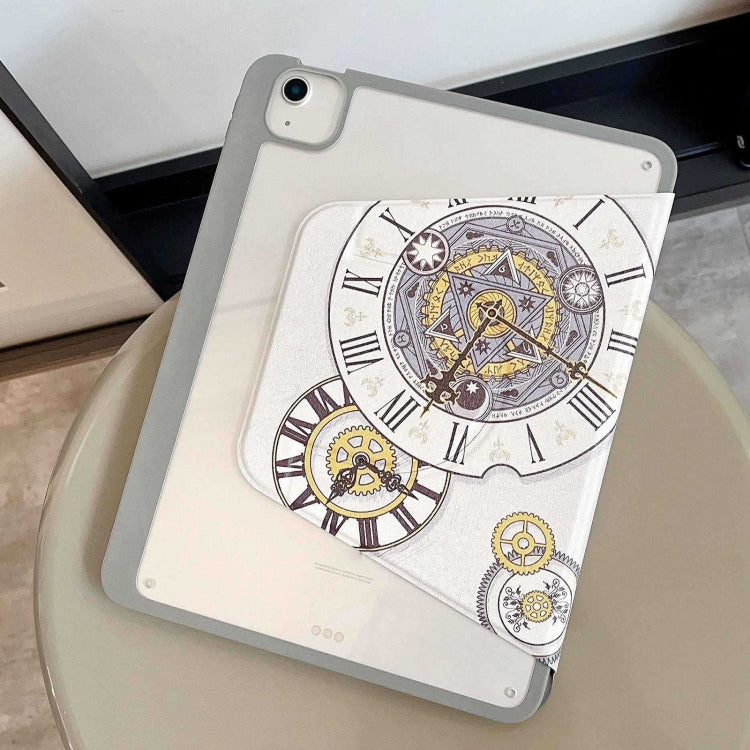 For iPad 2025 / 2022 Painted Magnetic Split Leather Tablet Case(Time Clock) - iPad 2025 / 2022 Cases by buy2fix | Online Shopping UK | buy2fix