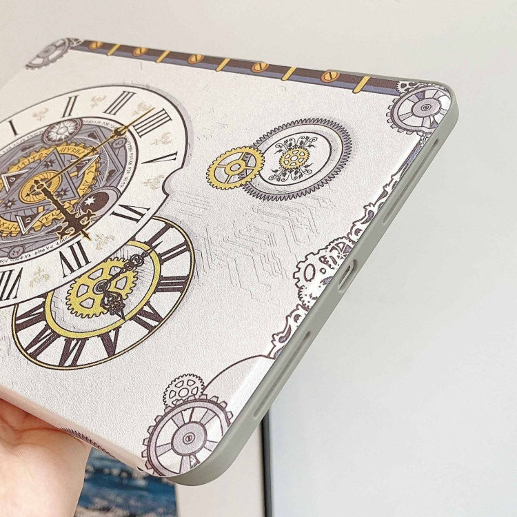 For iPad 2025 / 2022 Painted Magnetic Split Leather Tablet Case(Time Clock) - iPad 2025 / 2022 Cases by buy2fix | Online Shopping UK | buy2fix