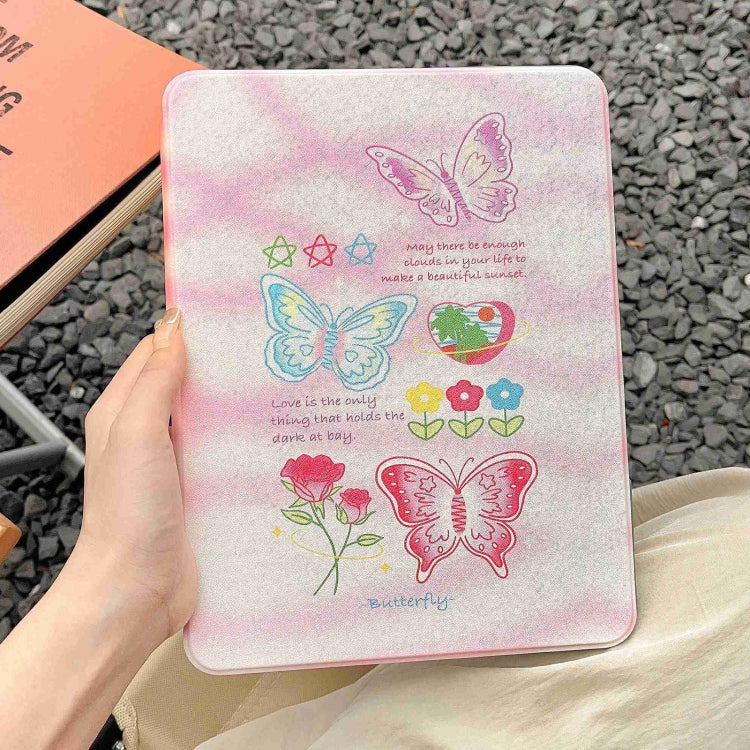 For iPad 10.2 2021 / 2020 / 10.5 Painted Magnetic Split Leather Tablet Case(Butterflies) - iPad 10.2 Cases by buy2fix | Online Shopping UK | buy2fix
