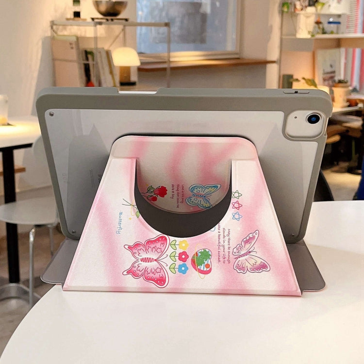 For iPad 10.2 2021 / 2020 / 10.5 Painted Magnetic Split Leather Tablet Case(Butterflies) - iPad 10.2 Cases by buy2fix | Online Shopping UK | buy2fix