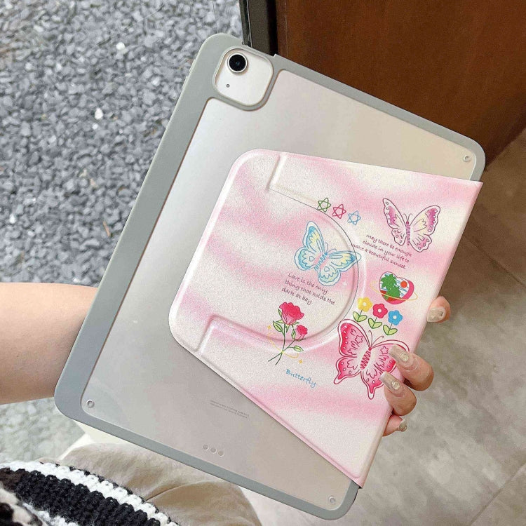 For iPad 10.2 2021 / 2020 / 10.5 Painted Magnetic Split Leather Tablet Case(Butterflies) - iPad 10.2 Cases by buy2fix | Online Shopping UK | buy2fix
