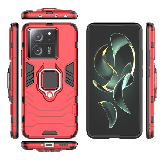 For Xiaomi Redmi K60 Ultra Shockproof PC + TPU Holder Phone Case(Red) by buy2fix
