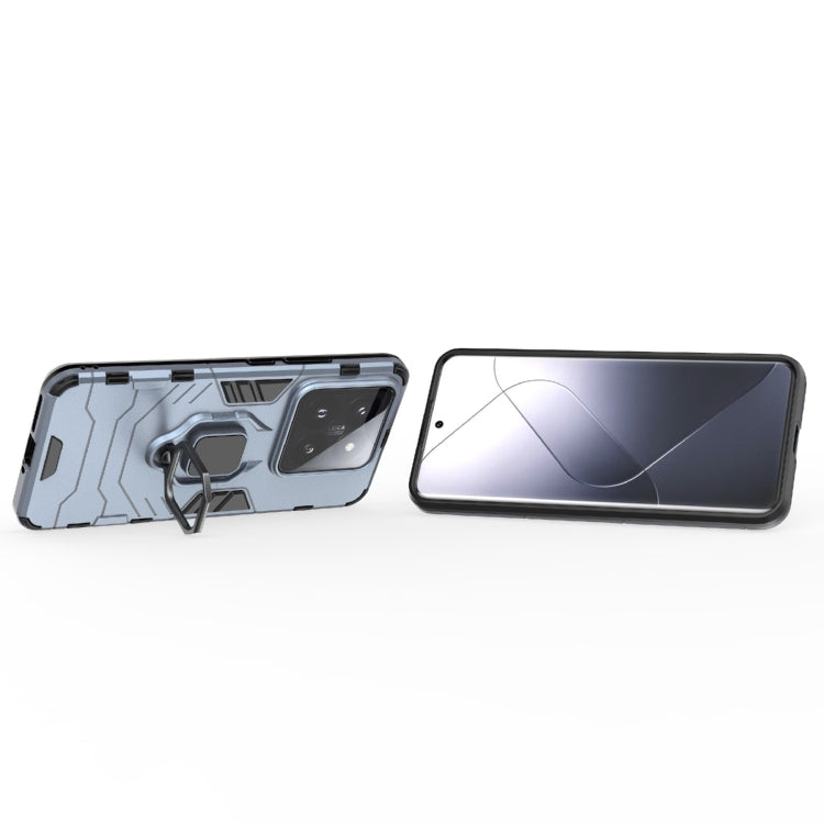 For Xiaomi 14 Pro Shockproof PC + TPU Holder Phone Case(Navy Blue) - Xiaomi 14 Pro Cases by buy2fix | Online Shopping UK | buy2fix