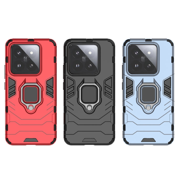 For Xiaomi 14 Pro Shockproof PC + TPU Holder Phone Case(Navy Blue) - Xiaomi 14 Pro Cases by buy2fix | Online Shopping UK | buy2fix