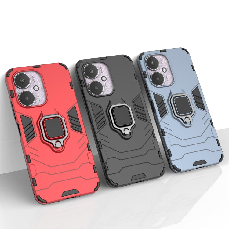 For Xiaomi Redmi 13C 4G / 5G Shockproof PC + TPU Holder Phone Case(Red) by buy2fix