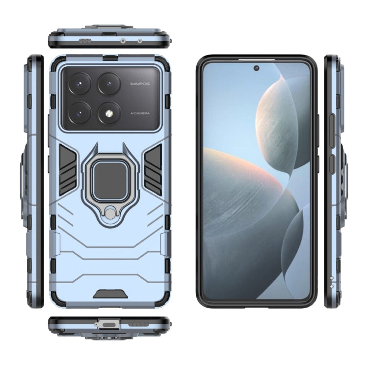 For Xiaomi Redmi K70E Shockproof PC + TPU Holder Phone Case(Navy Blue) - Xiaomi Cases by buy2fix | Online Shopping UK | buy2fix