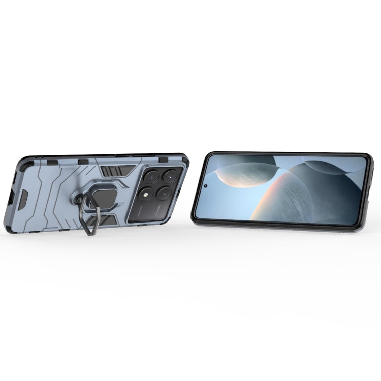 For Xiaomi Redmi K70E Shockproof PC + TPU Holder Phone Case(Navy Blue) - Xiaomi Cases by buy2fix | Online Shopping UK | buy2fix