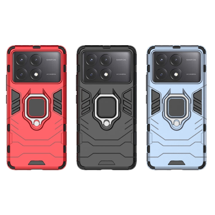 For Xiaomi Redmi K70E Shockproof PC + TPU Holder Phone Case(Navy Blue) - Xiaomi Cases by buy2fix | Online Shopping UK | buy2fix