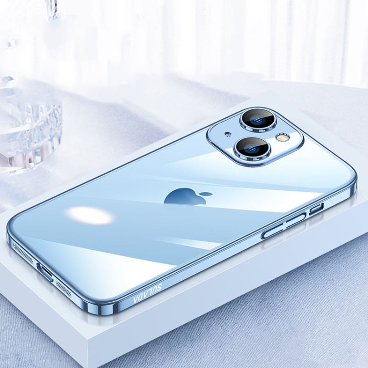 For iPhone 15 SULADA JINGJIA Series Lens Protector PC Phone Case(Sierra Blue) - iPhone 15 Cases by SULADA | Online Shopping UK | buy2fix