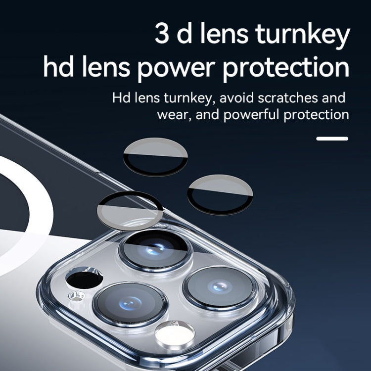 For iPhone 16 Pro Max SULADA Jingpin Series MagSafe All-inclusive Lens Electroplated TPU Phone Case(Transparent Black) by SULADA