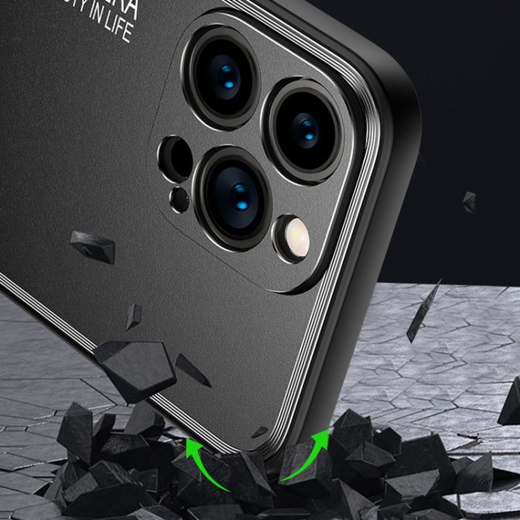 For iPhone 16 Pro Frosted Metal Phone Case(Silver) by buy2fix