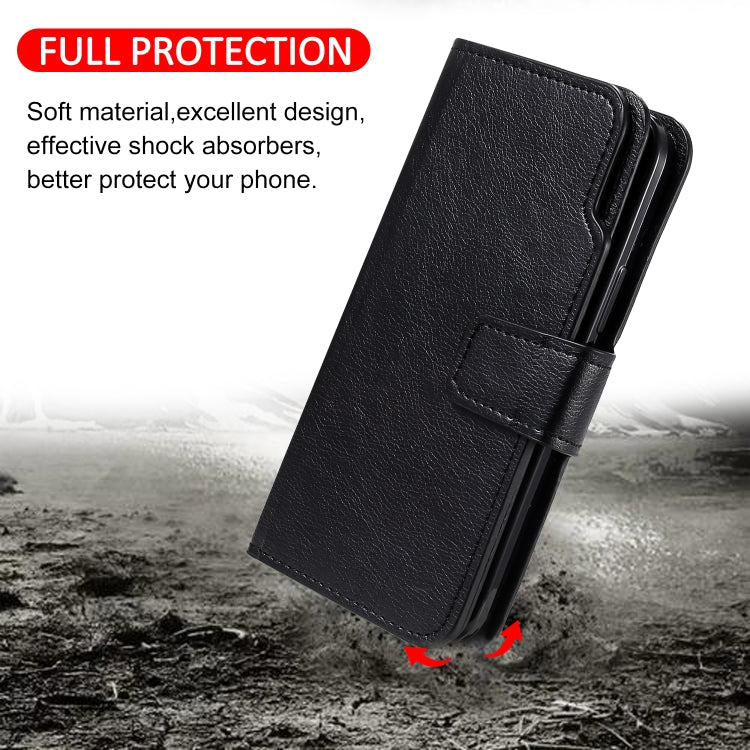 For iPhone 16 Plus Tri-Fold 9-Card Wallets Leather Phone Case(Black) by buy2fix