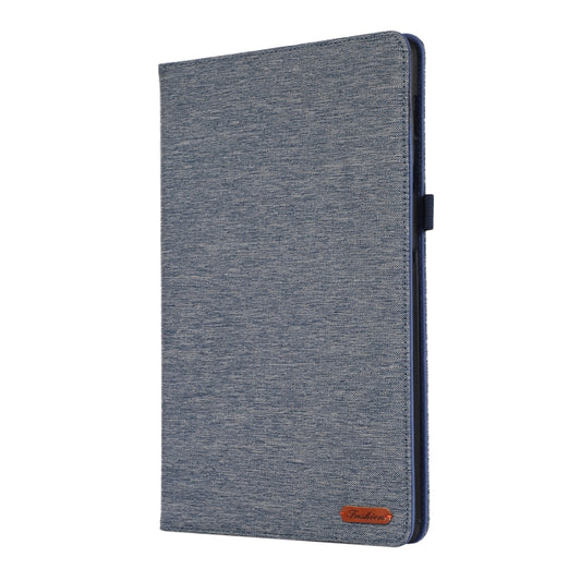 For Samsung Galaxy Tab S10 Ultra Fabric Texture Horizontal Flip Leather Tablet Case(Dark Blue) by buy2fix