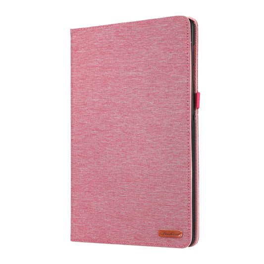 For Samsung Galaxy Tab S10 Ultra Fabric Texture Horizontal Flip Leather Tablet Case(Rose Red) by buy2fix
