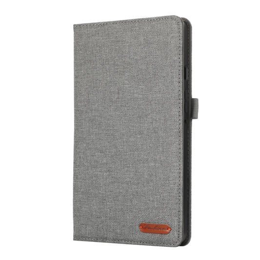 For Samsung Galaxy Tab A9 Fabric Texture Horizontal Flip Leather Tablet Case(Grey) by buy2fix