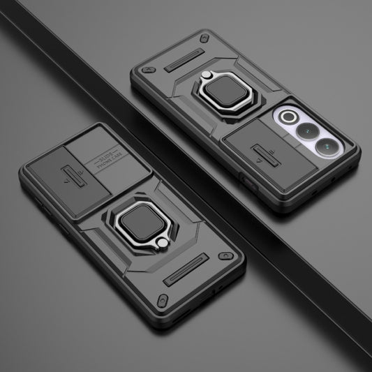 For OnePlus ACE 3V Sliding Camshield TPU + PC Shockproof Phone Case with Holder(Black) by buy2fix