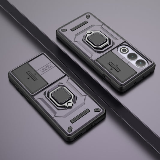 For OnePlus ACE 3V Sliding Camshield TPU + PC Shockproof Phone Case with Holder(Purple) by buy2fix